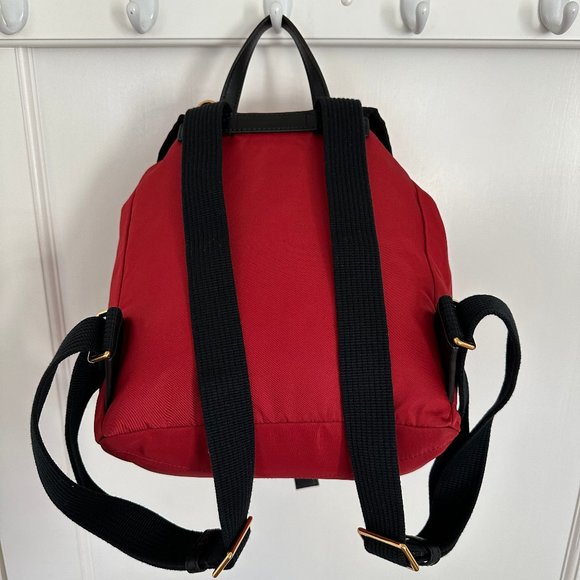 NEW MONCLER Large Dauphine Nylon Backpack In Red - Picture 6 of 13